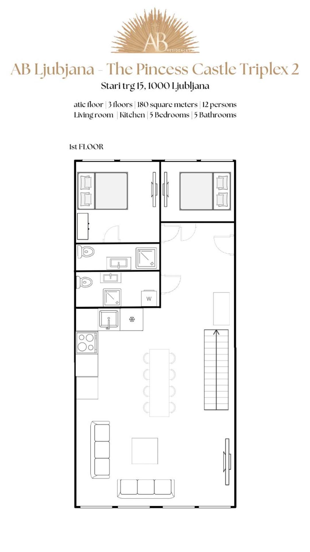 Ab Ljubljana - The Princess Castle Triplex 외부 사진